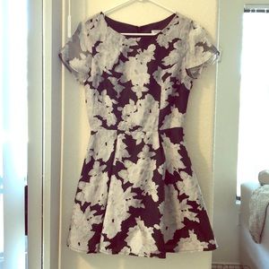 Tobi Black Floral Short Dress